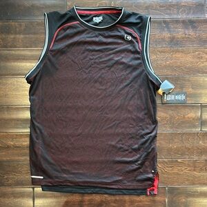 Black and Red Men's Sleeveless Shirt